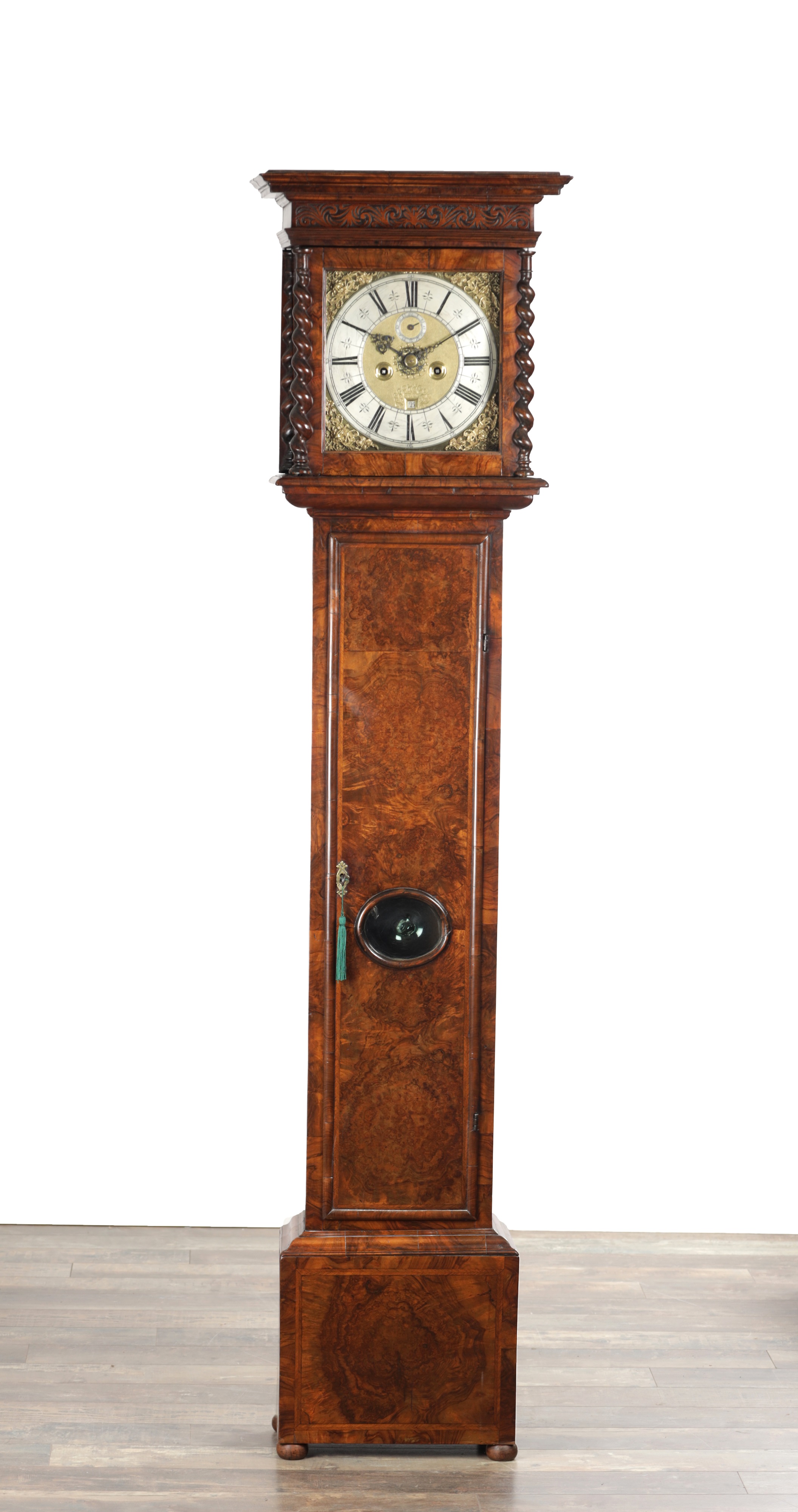 Lot 1337 William Tipling burr walnut longcase clock