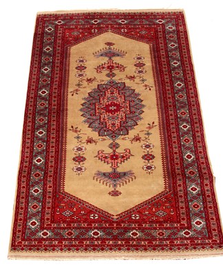 Lot 341 - A19TH CENTURY TURKISH SILK RUG decorated with...