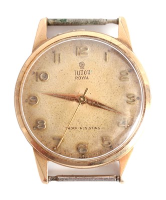 Lot 174 - A GENTLEMAN'S VINTAGE 9CT GOLD TUDOR ROYAL...