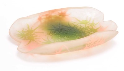 Lot 11 - AN UNUSUAL ART NOUVEAU EMILE GALLE GLASS BOWL...