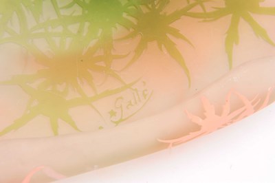 Lot 11 - AN UNUSUAL ART NOUVEAU EMILE GALLE GLASS BOWL...