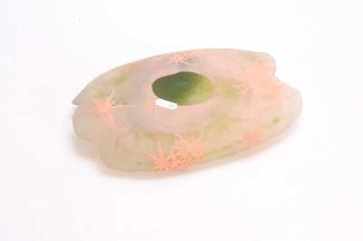 Lot 11 - AN UNUSUAL ART NOUVEAU EMILE GALLE GLASS BOWL...