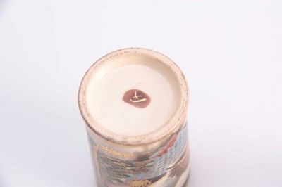 Lot 110 - A SATSUMA MINIATURE BOWL WITH FILIGREE STAND...
