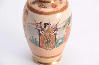 Lot 115 - A SATSUMA OVOID CABINET VASE decorated with...