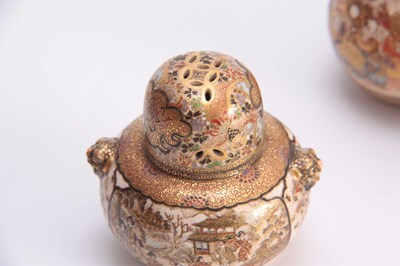 Lot 120 - TWO LATE 19TH CENTURY SATSUMA SMALL POT...