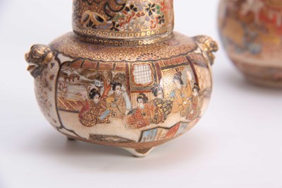 Lot 120 - TWO LATE 19TH CENTURY SATSUMA SMALL POT...