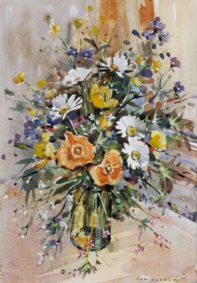 Lot 362 - TOM OLDHAM, born 1928 
 WATERCOLOUR 

Still...