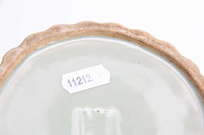 Lot 180 - A CHINESE CYLINDRICAL CELEDON VASE decorated...