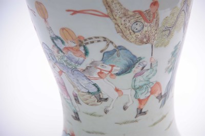 Lot 184 - A 19TH CENTURY SLENDER CHINESE VASE WITH...