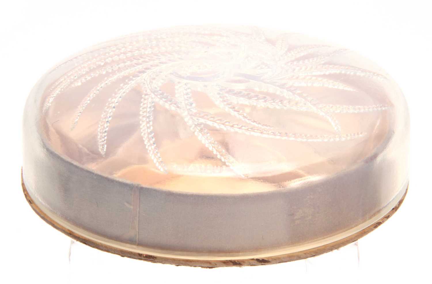 Lot 20 - A RENE LALIQUE HOUBIGANT CIRCULAR PERFUME BOX...