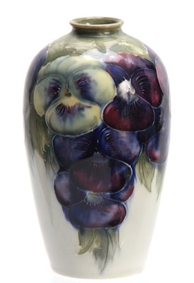 Lot 57 - A WILLIAM MOORCROFT TAPERING SHOULDERED VASE...