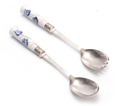 Lot 58 - A PAIR OF SILVER PLATED MACINTYRE MOORCROFT...
