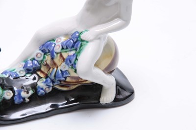 Lot 74 - AN UNUSUAL MICHAEL POWOLNY, WIENER KERAMIK...