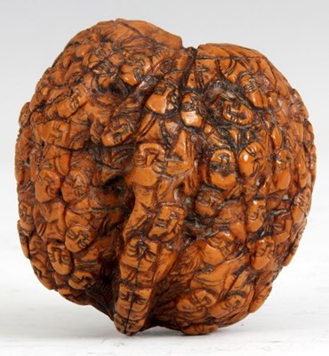 Lot 155 - A 19th CENTURY JAPANESE CARVING on a natural...