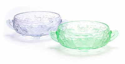 Lot 9 - TWO LARGE BAGLEY TWO-HANDLED RELIEF MOULDED...