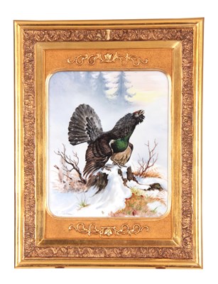 Lot 90 - AN EARLY 20th CENTURY PAINTED PORCELAIN PLAQUE...