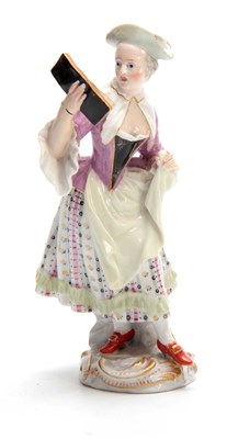 Lot 93 - A 19TH CENTURY MEISSEN STATUE OF A YOUNG LADY...