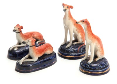 Lot 96 - TWO PAIRS OF LATE 19TH CENTURY STAFFORDSHIRE...