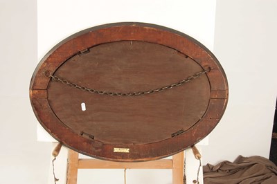 Lot 960 - A LATE 19th CENTURY LIBERTY PEWTER OVAL MIRROR...