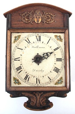 Lot 1026 - A LATE 18th CENTURY 8" HOODED WALL CLOCK...
