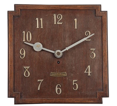 Lot 1047 - G. ECCLES & SON, LIVERPOOL. AN OAK ART DECO...