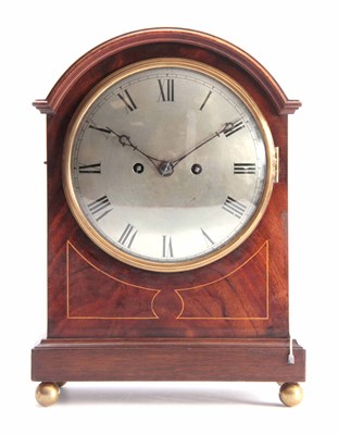 Lot 1066 - AN EDWARDIAN MAHOGANY DOUBLE FUSEE QUARTER...