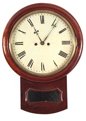 Lot 1069 - A MID 19th CENTURY MAHOGANY DOUBLE FUSEE WALL...