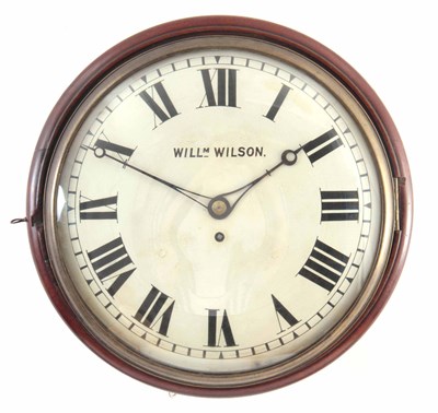 Lot 1075 - WILLIAM WILSON. A LATE REGENCY CONVEX DIAL...
