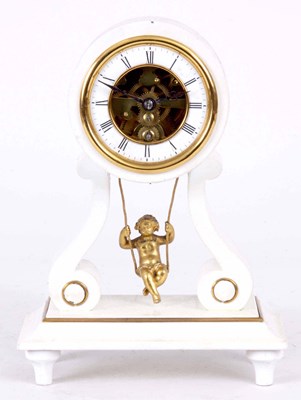 Lot 1082 - A LATE 19th CENTURY FRENCH SWINGING CHERUB...