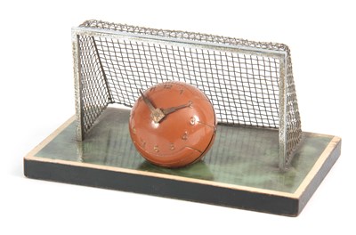 Lot 1099 - A VINTAGE NOVELTY DESK CLOCK MODELED AS A...