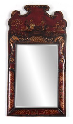 Lot 1139 - A 20TH CENTURY CHINOISERIE SCARLET LACQUERED...