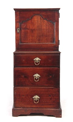 Lot 1142 - AN EARLY 18TH CENTURY WALNUT SPICE CUPBOARD ON...