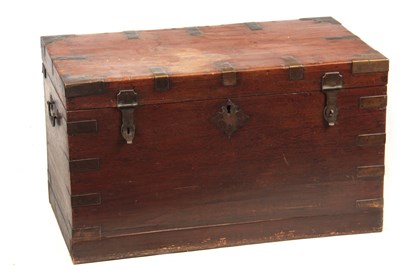 Lot 1158 - A 19TH CENTURY COLONIAL ANGLO INDIAN TEAK...