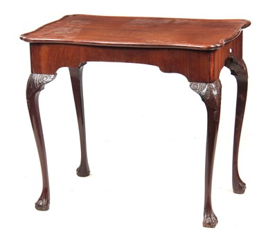 Lot 1161 - A GEORGE II MAHOGANY IRISH SILVER TABLE with...