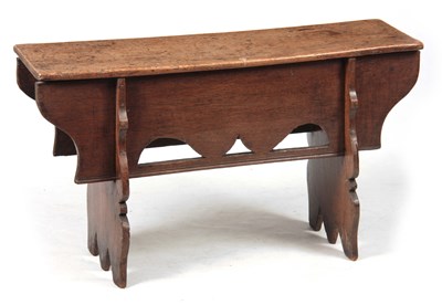 Lot 1162 - A LATE 17th CENTURY OAK BENCH with single...