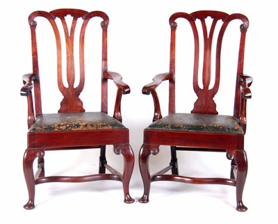 Lot 1166 - A LARGE PAIR OF GEORGE I STYLE WALNUT...