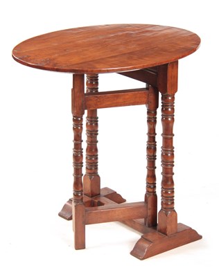 Lot 1173 - AN 18TH CENTURY CHERRY WOOD FOLDING COACHING...