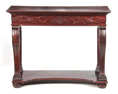 Lot 1179 - A REGENCY ANGLO-INDIAN ROSEWOOD CONSOL TABLE...
