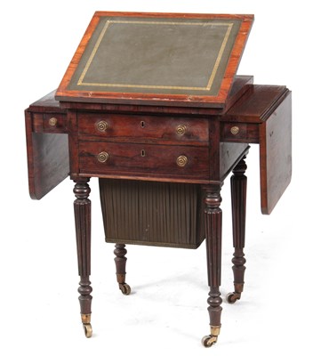 Lot 1183 - A good George IV Rosewood combined...