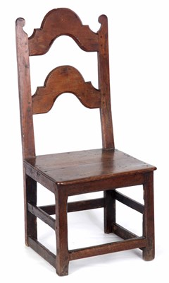 Lot 1188 - A LATE 18TH CENTURY JOINED OAK SIDE CHAIR with...