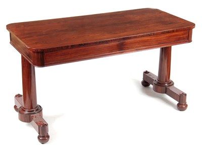Lot 1195 - A WILLIAM IV ROSEWOOD LIBRARY TABLE with...