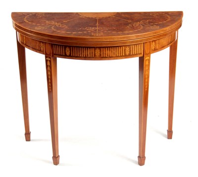 Lot 1200 - A LATE 19TH CENTURY INLAID MAHOGANY DEMI LUME...