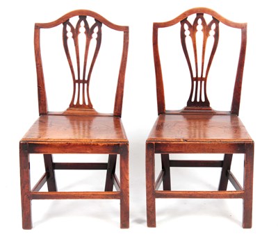 Lot 1201 - A PAIR OF GEORGE III HEPPELWHITE STYLE COUNTRY...