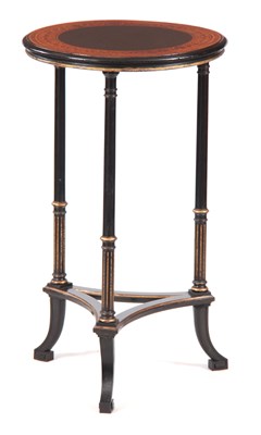 Lot 1202 - A STYLISH LATE 19TH CENTURY GILT AND EBONISED...