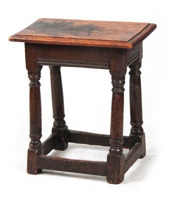 Lot 1206 - A LATE 17TH / EARLY 18TH CENTURY OAK JOINT...