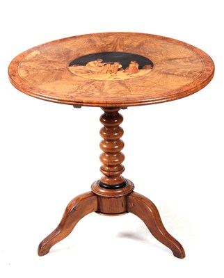 Lot 1217 - A 19TH CENTURY OLIVE WOOD ITALIAN SORRENTO...