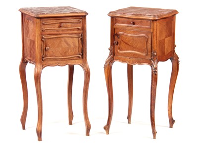 Lot 1226 - TWO SIMILAR LATE 19TH CENTURY FRENCH WALNUT...