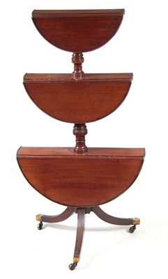 Lot 1230 - A GEORGE III MAHOGANY DUMB WAITER with...