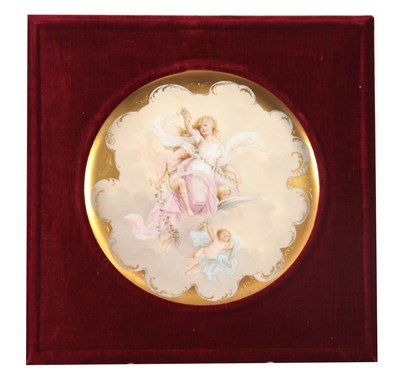 Lot 125 - A 19TH CENTURY VIENNA PLAQUE decorated with...