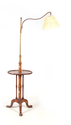 Lot 1262 - AN EDWARDIAN MAHOGANY ELECTRIFIED READING...